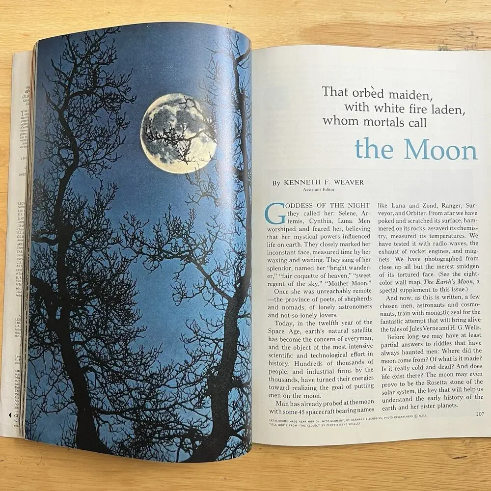 Vintage National Geographic February 1969 Magazine Kenya Moon Atlanta Elephant